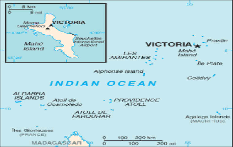 Carte Seychelles